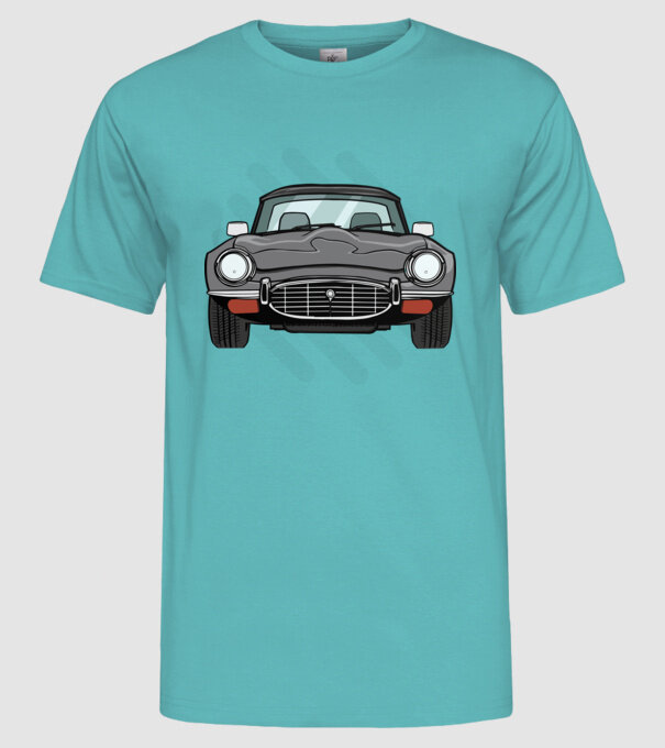 Mașină veche model turcoaz pe tricou