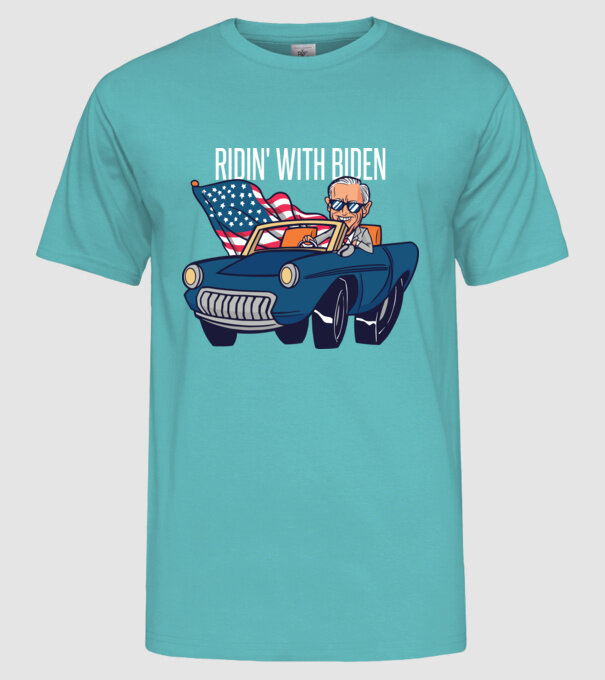 'Ridin'' with Biden - SUA 2020 alegeri' model turcoaz pe tricou