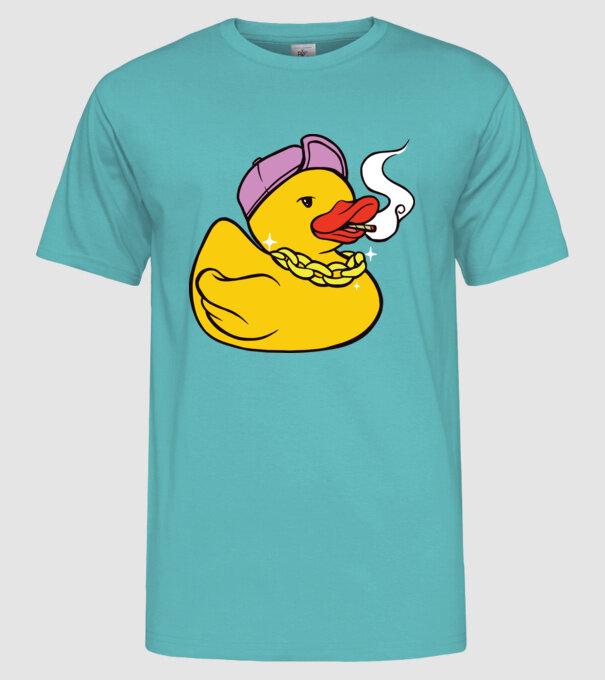 rățușcă de cauciuc Smoker model turcoaz pe tricou