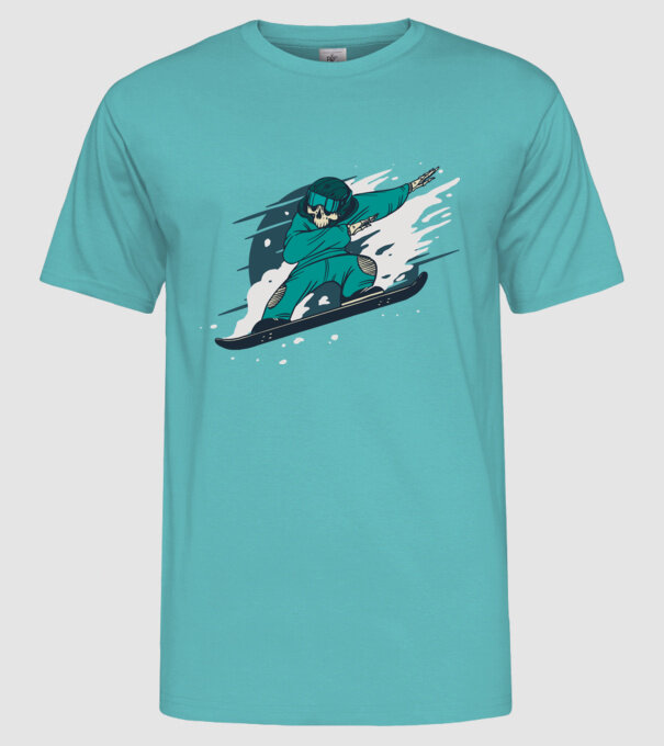 Schelet Snowboard DAB model turcoaz pe tricou