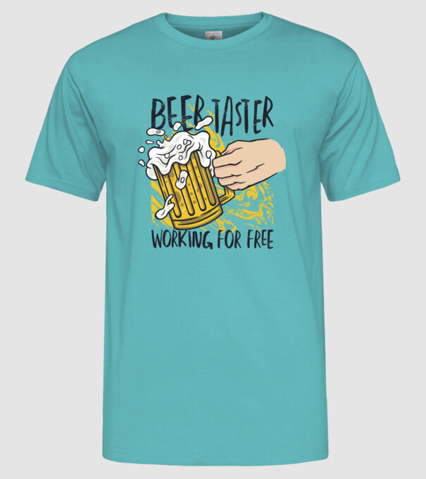 Degustare de bere model turcoaz pe tricou