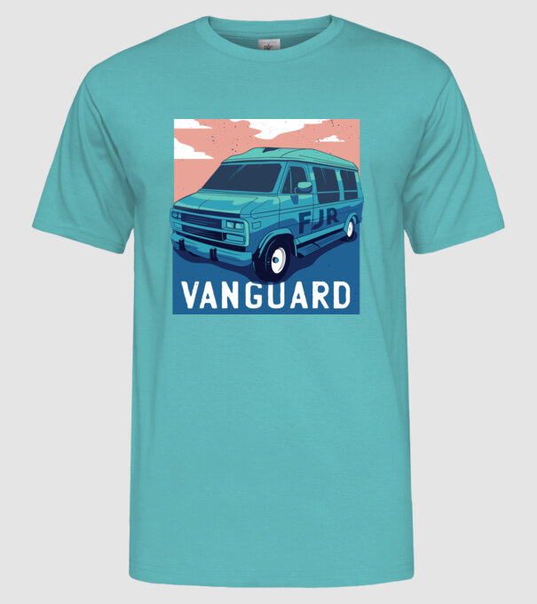 Microbus Sport Autocaravană model turcoaz pe tricou