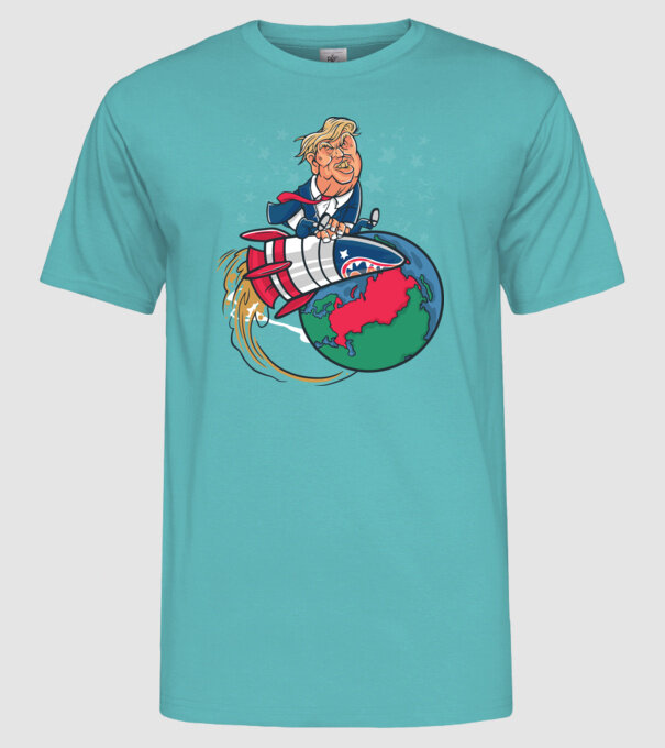 Trump bombă model turcoaz pe tricou