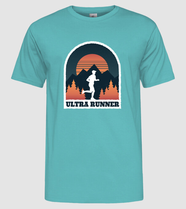 Ultra Runner Tricou alergare model turcoaz pe tricou