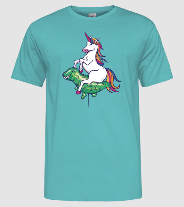 Balon cu Unicorn model turcoaz pe tricou