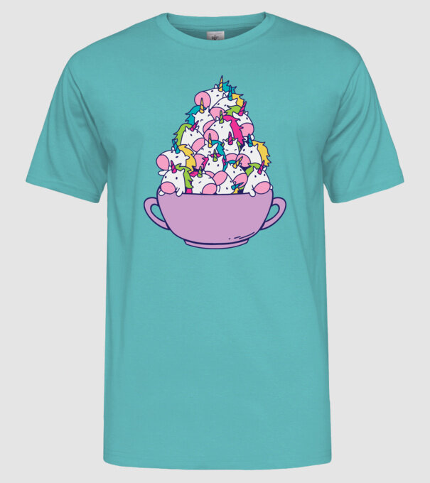 Bol Unicorn model turcoaz pe tricou