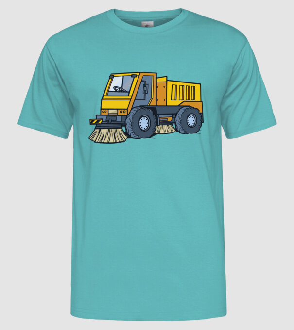 Camion spălare străzi model turcoaz pe tricou