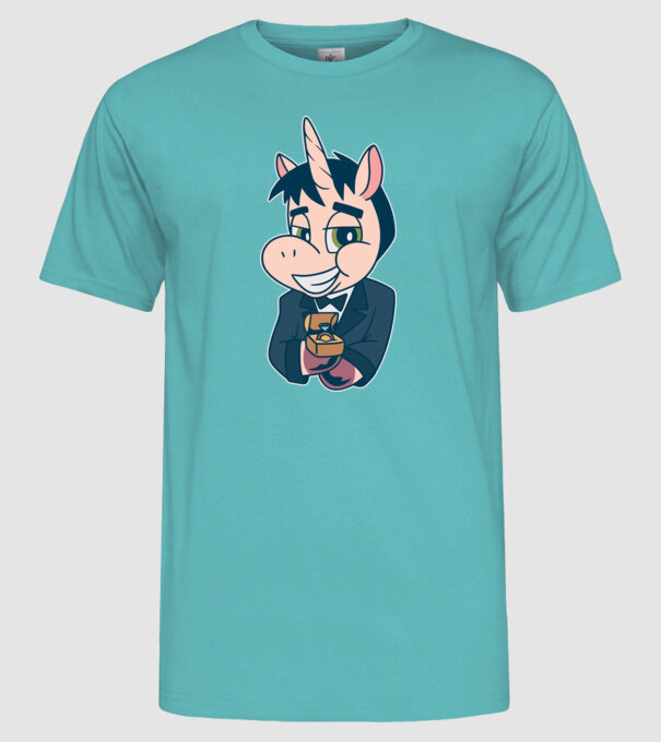 Mire unicorn model turcoaz pe tricou