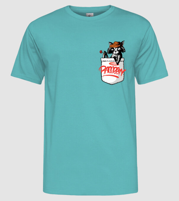Raton de buzunar model turcoaz pe tricou