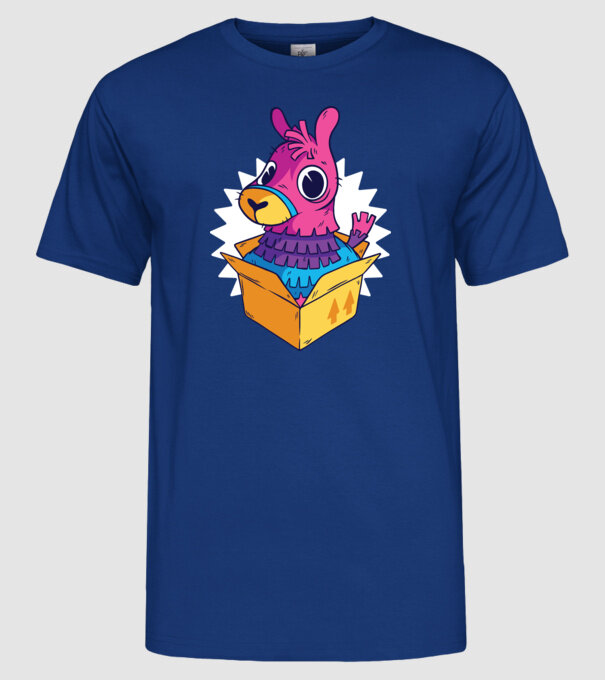 Fortnite Llama model albastru regal pe tricou