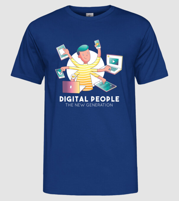 Oamenii multitasking sunt generația viitoare model albastru regal pe tricou