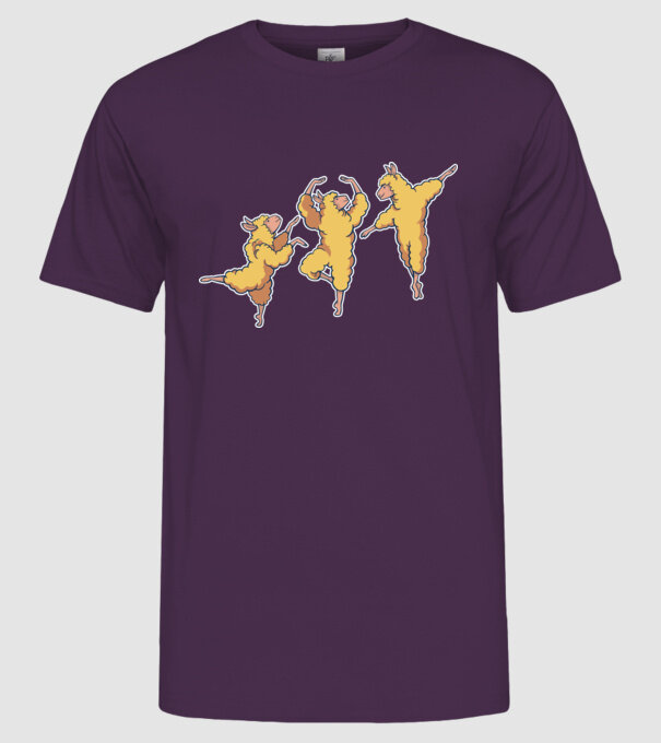 Alpaca Dansatoare model mov pe tricou