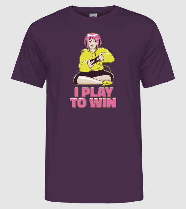 Anime fată Gamer model mov pe tricou