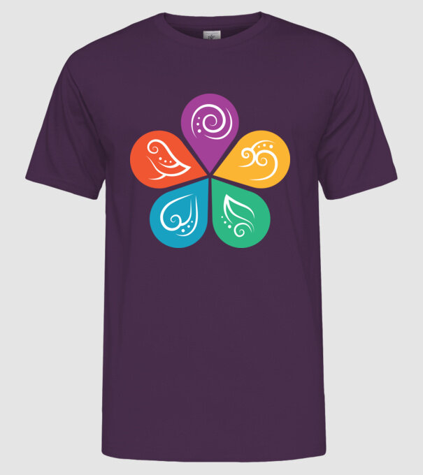 Ayurveda model mov pe tricou