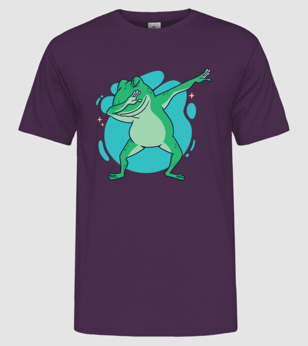 Broască DAB model mov pe tricou
