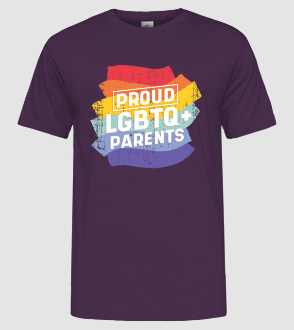 Părinți mândri LGBTQ model mov pe tricou