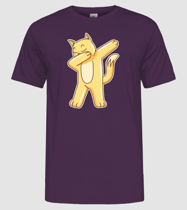 Pisică DAB model mov pe tricou