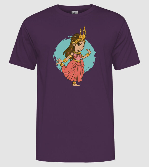 Prințesă drăguță model mov pe tricou