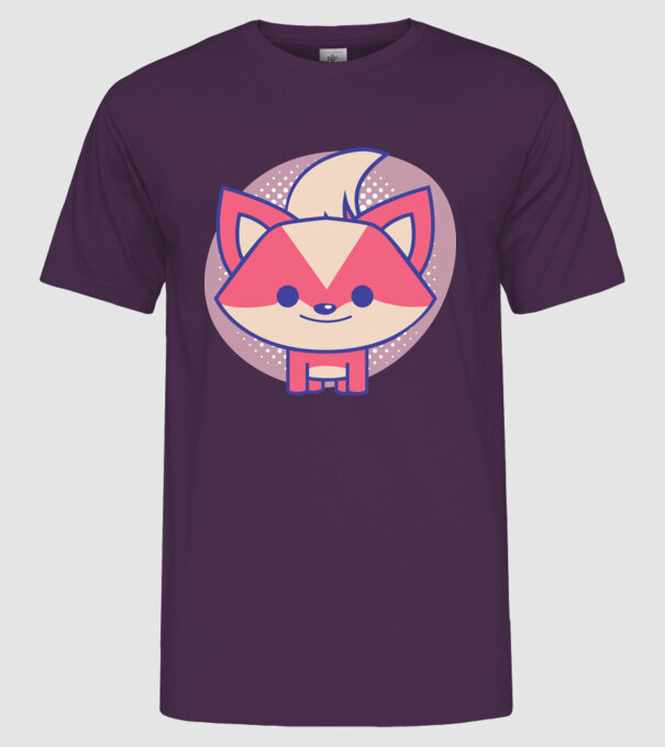 Vulpe drăguță model mov pe tricou