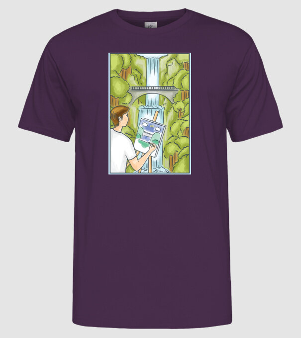 Pictură model mov pe tricou