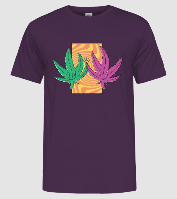 Frunze marijuana salut model mov pe tricou