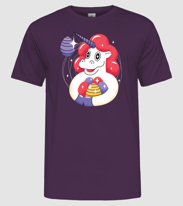 Unicorn de Paște model mov pe tricou