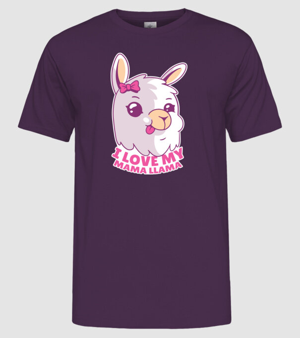 I Love My Papa Llama tricou drăguț cu lamă pentru bunica model mov pe tricou