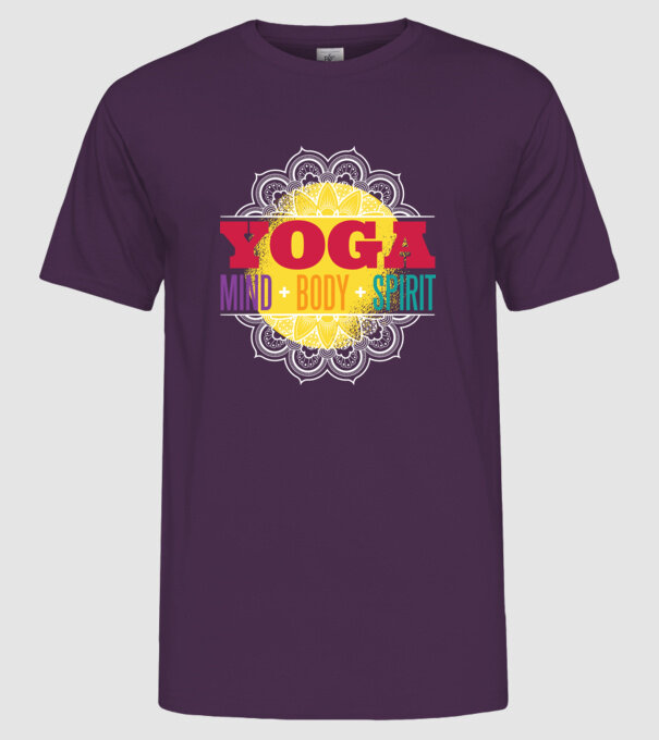 Valori yoga model mov pe tricou