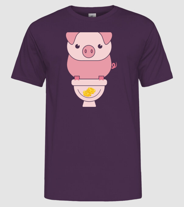 Little Pig model mov pe tricou