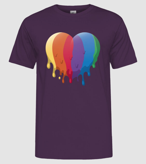 LGBTQ Inimă model mov pe tricou