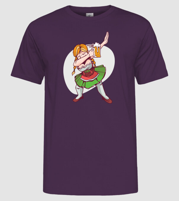 Oktoberfest DAB Fată cu ulcior model mov pe tricou