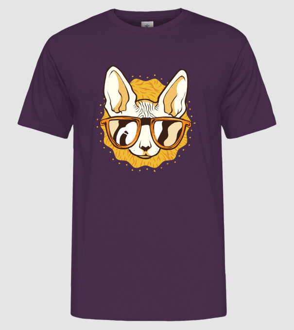 Sphynx Pisică Cool model mov pe tricou