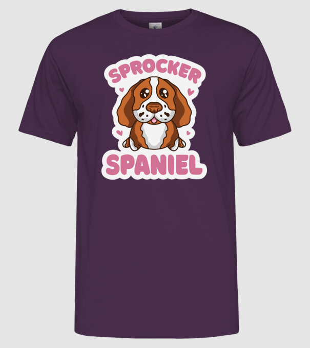 Sprocker Spaniel model mov pe tricou