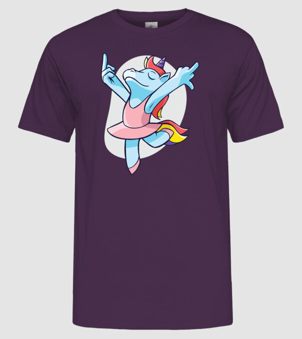 Unicorn Balet dans model mov pe tricou