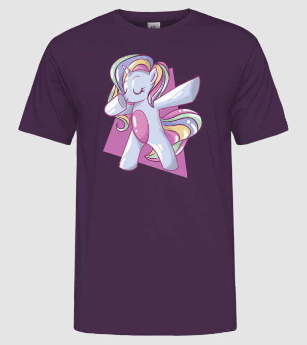 Unicorn DAB model mov pe tricou