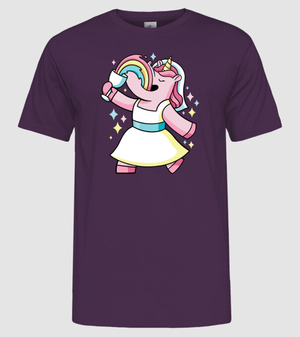 Unicorn Mireasă model mov pe tricou