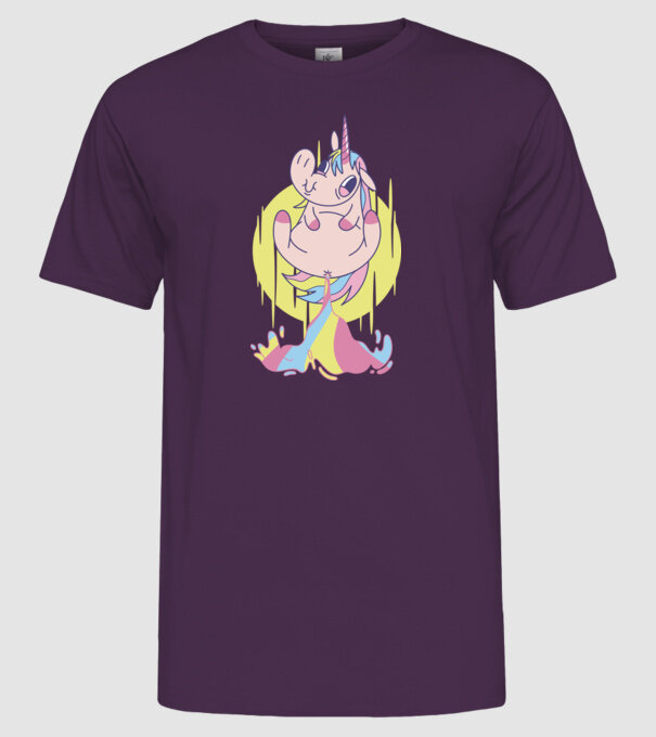 Bășină Unicorn model mov pe tricou