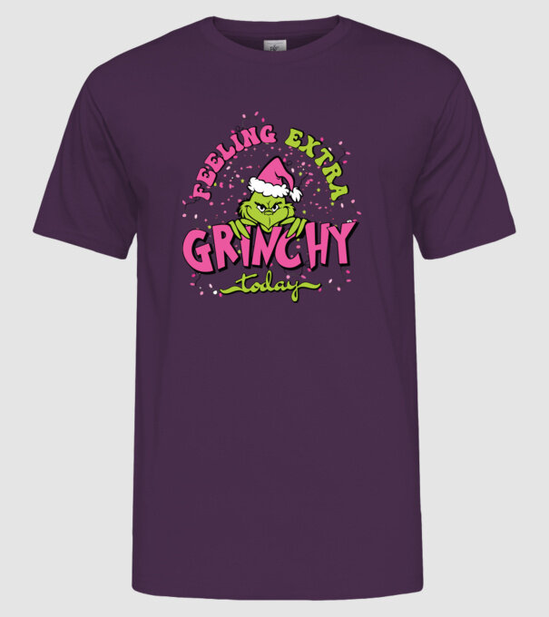 Feeling extra Grinchy today model mov pe tricou