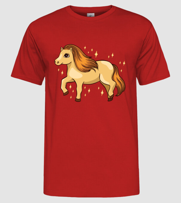 Ponei drăguț model roșu pe tricou