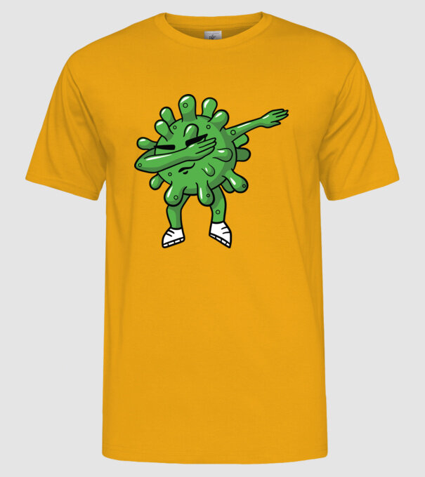 Coronavirus DAB dans model galben pe tricou