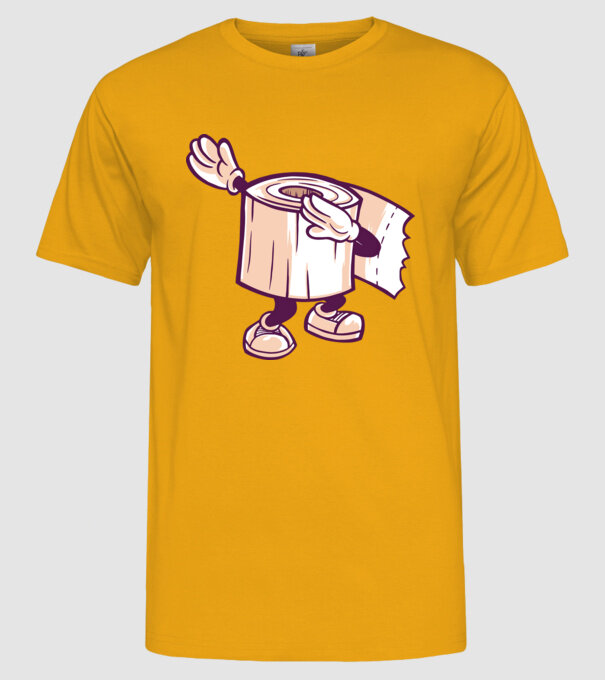 Hârtie igienică DAB model galben pe tricou