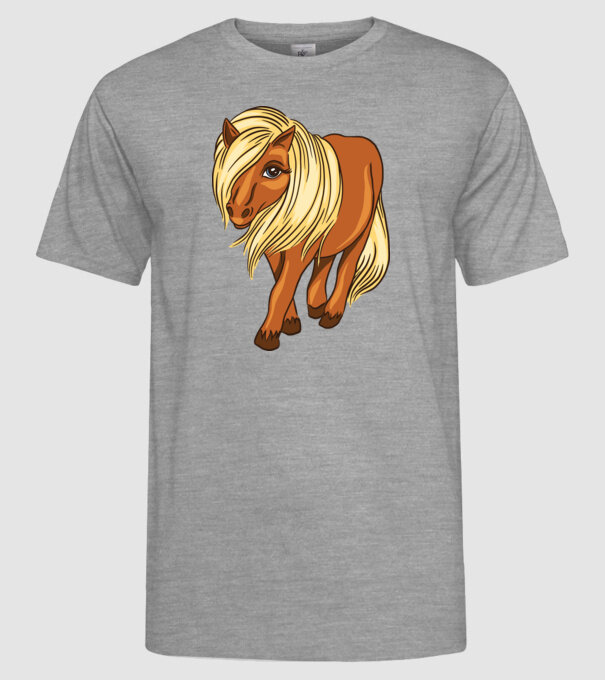 Ponei drăguț model gri pe tricou