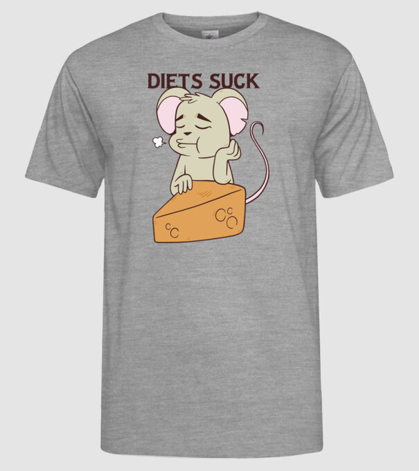 Șoricel diet model gri pe tricou
