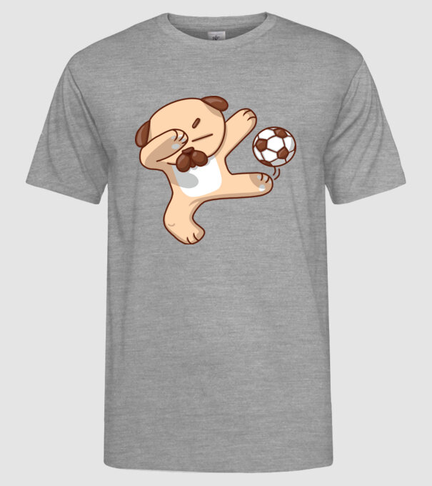Cățel fotbalist DAB model gri pe tricou