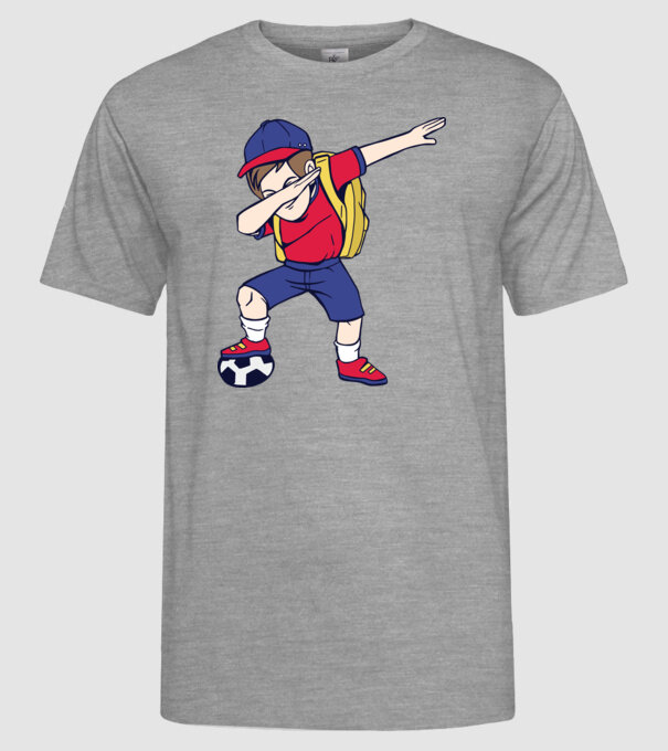 Școlar Fotbalist DAB model gri pe tricou