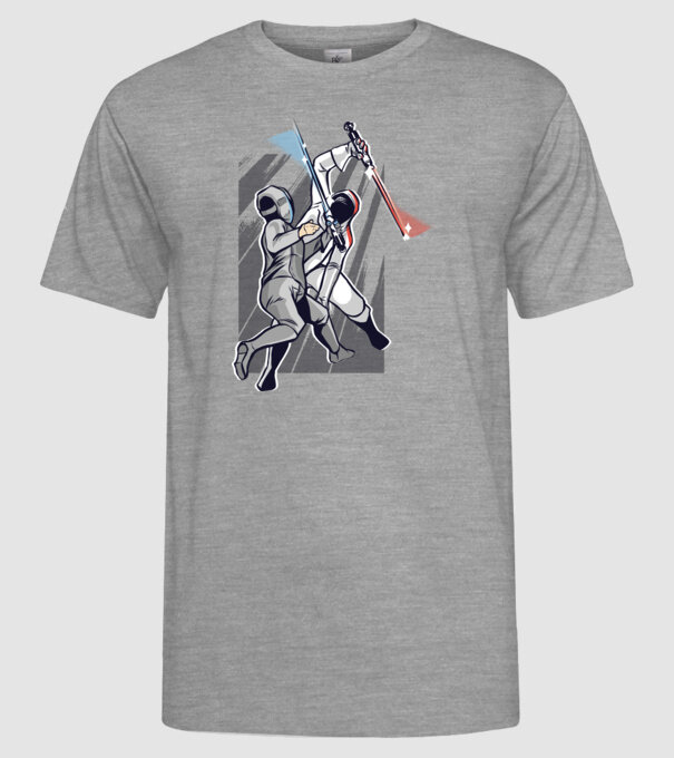 Sabie laser scrimă model gri pe tricou