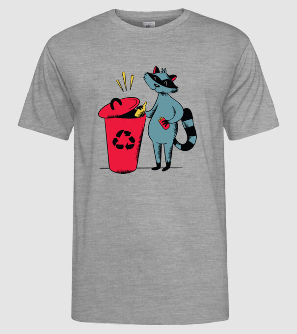 Reciclare Raton model gri pe tricou