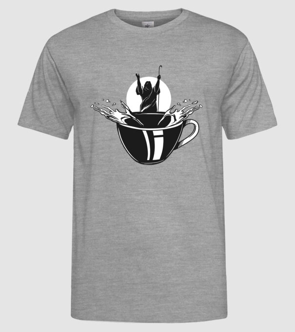 Moise cafea model gri pe tricou