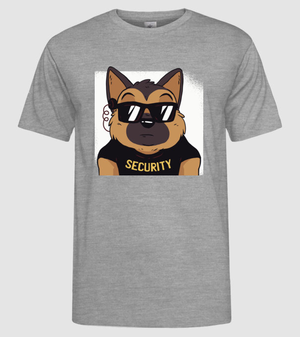Ciobănesc german Security tricou amuzant cu Câine model gri pe tricou