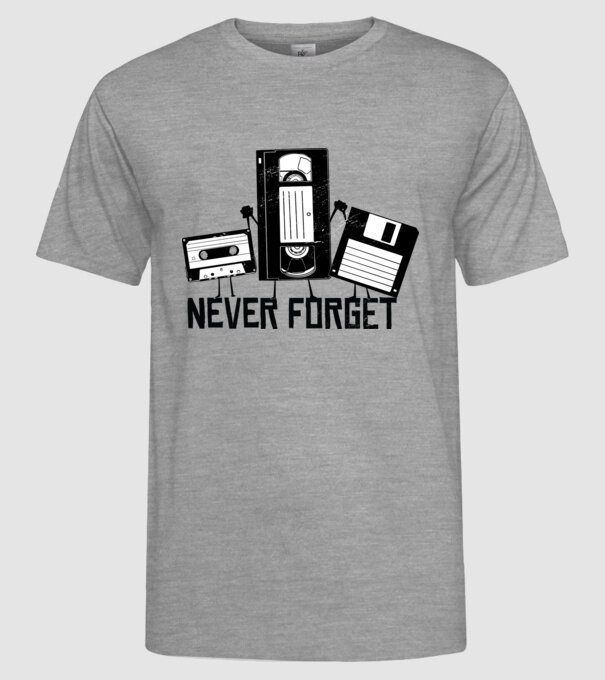 Never Forget model gri pe tricou